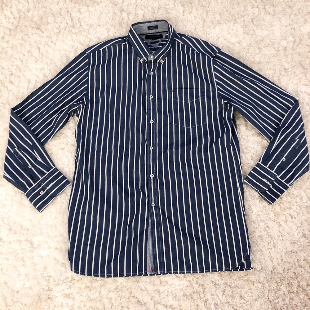 Tommy Hilfiger Blue Striped Long Sleeve Shirt